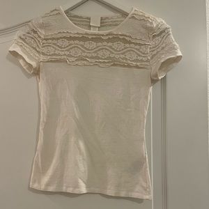 H&M white lace top